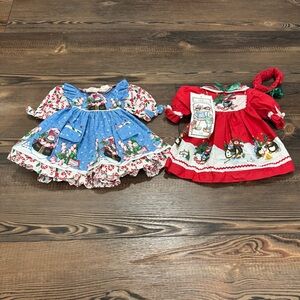 daisy kingdom christmas dress Daisy Kingdom vintage fabric/new dress Charming Red & Cream Kids Christmas Dress